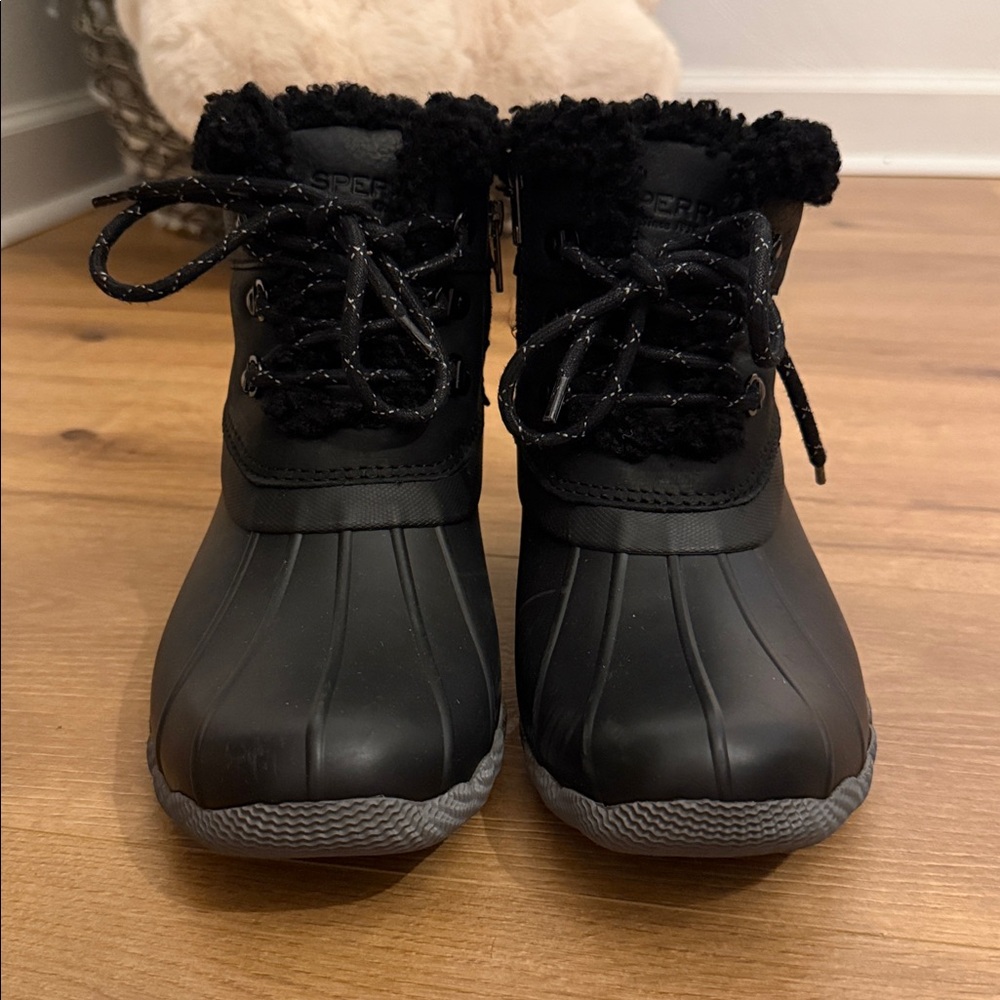 Sperry Black Waterproof Moto Boots